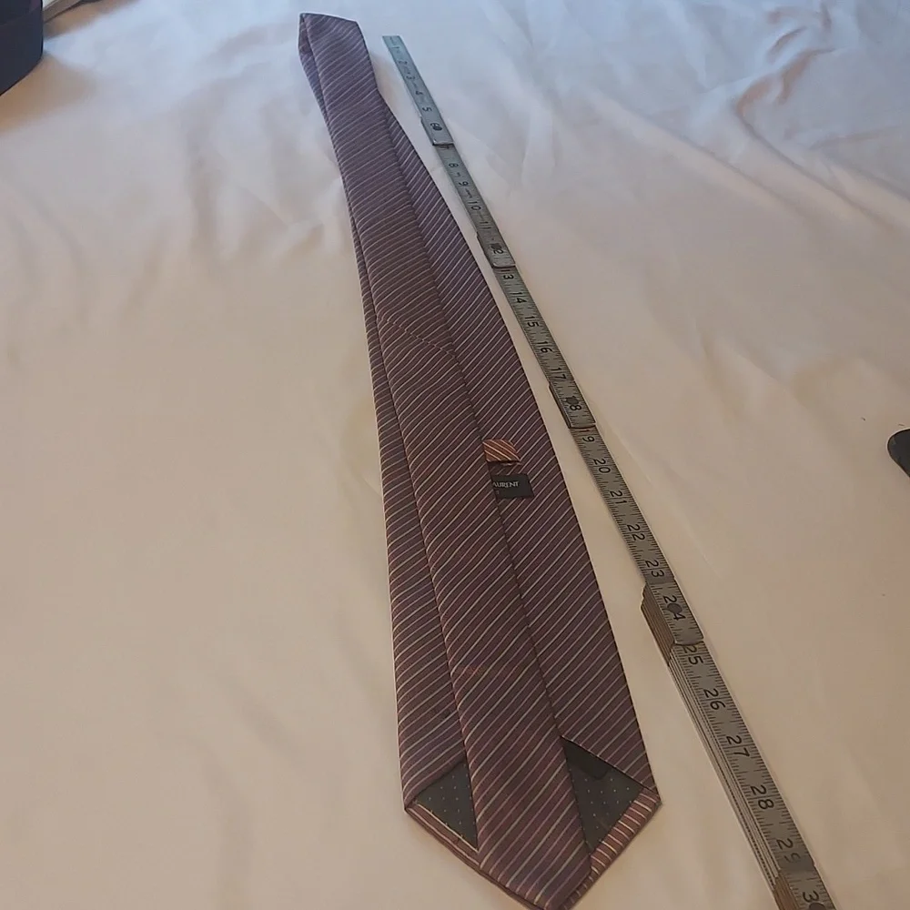 Yves Saint Laurent Striped Silk Tie